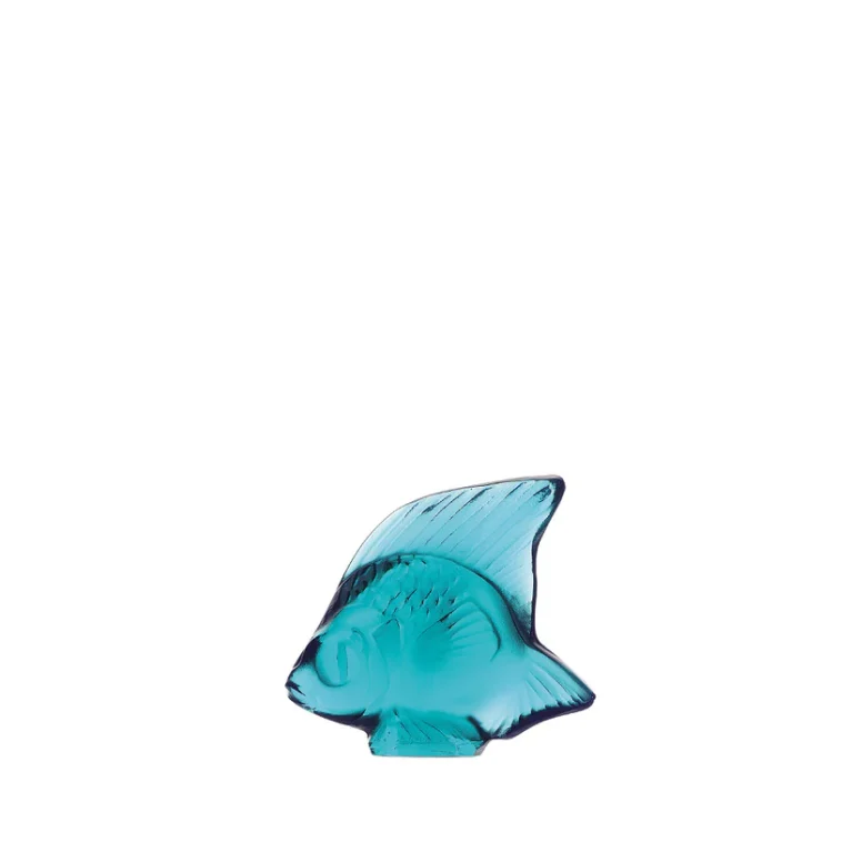 Fish sculpture Pale turquoise crystal